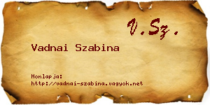 Vadnai Szabina névjegykártya